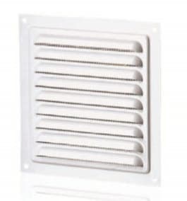 Ventilationsgaller pulverlackerat stålventilationskåpa WM 200 vit