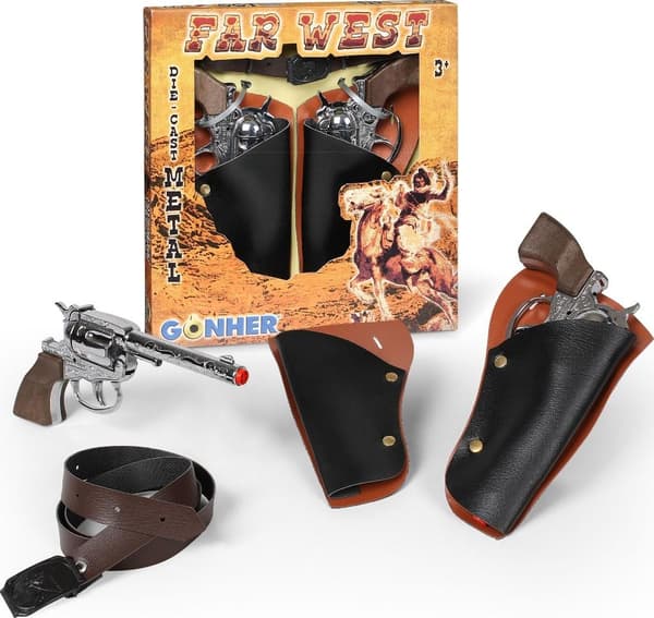 Cowboy sæt 2 revolvere + bælte