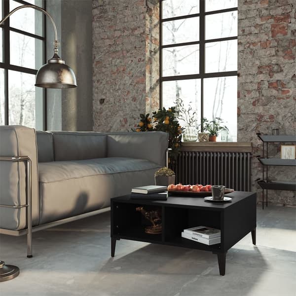 vidaXL sofabord, sort, 60x60x30 cm, træbaseret materiale