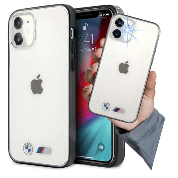 BMW Sandblast-etui til iPhone 12 mini, gennemsigtig
