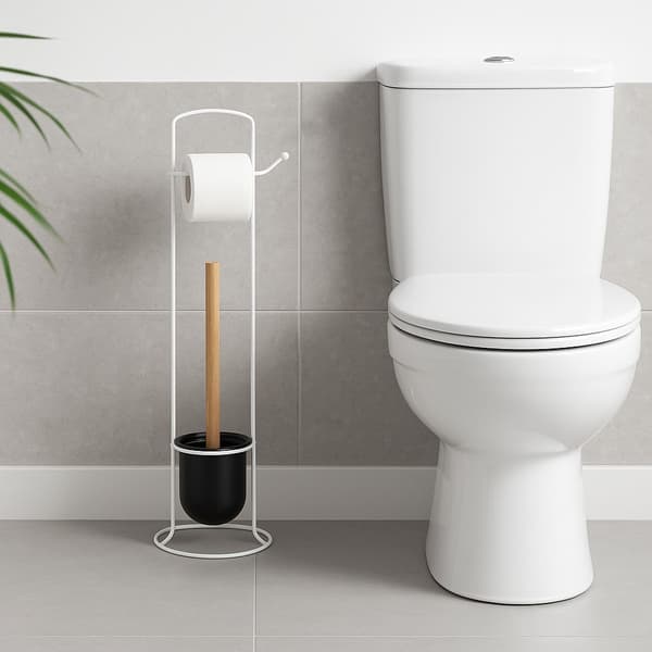Jalusta wc-paperitelineellä ja