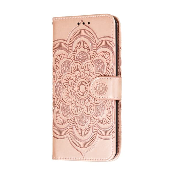 Flip-etui til Xiaomi Redmi Note 9s/9 Pro, Mandala, rosaguld
