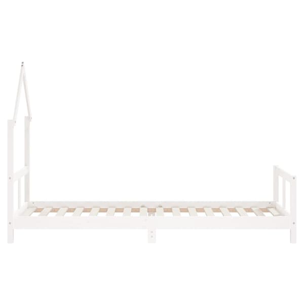vidaXL Barnsängram vit 80x200 cm furu