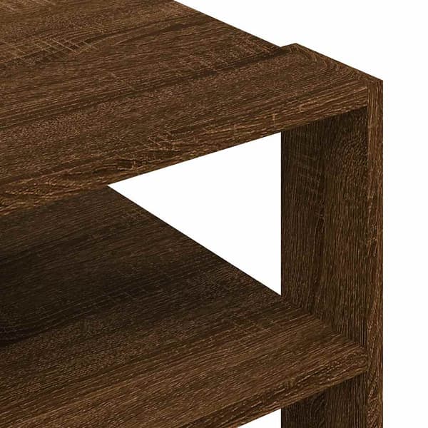 vidaXL sofabord brunt egetræ 59,5x59,5x40 cm