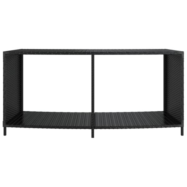 vidaXL skabe, sæt med 2, sort, polyrattan