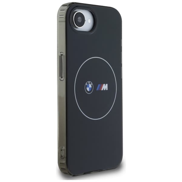 BMW IML Metal White Circle MagSafe-etui til iPhone 16e, sort