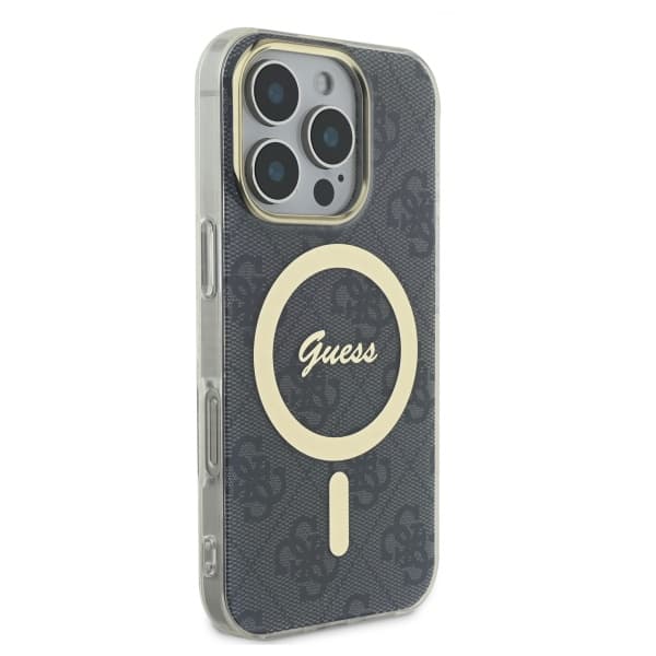 Guess IML 4G MagSafe-etui til iPhone 16 Pro, sort