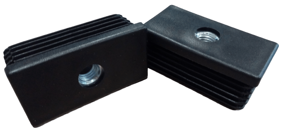 Indstikprop med metalgevind M8 50X30 20 stk. sort
