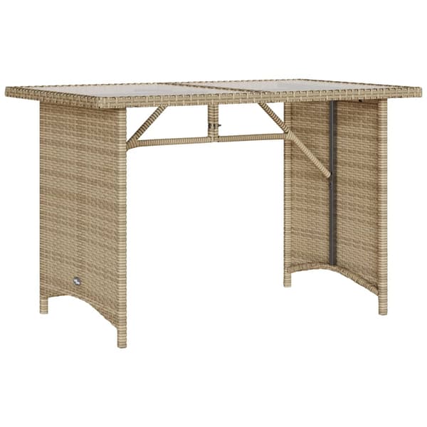 vidaXL 2-delat trädgårdsmöbelset med kuddar, beige, polyrotting