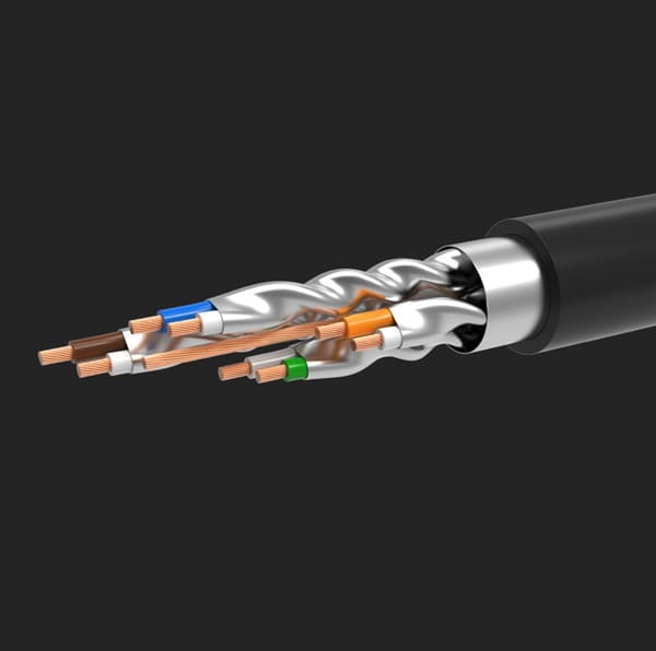 LAN-patchkabel RJ45 Cat 7 STP 10Gbps 2m svart