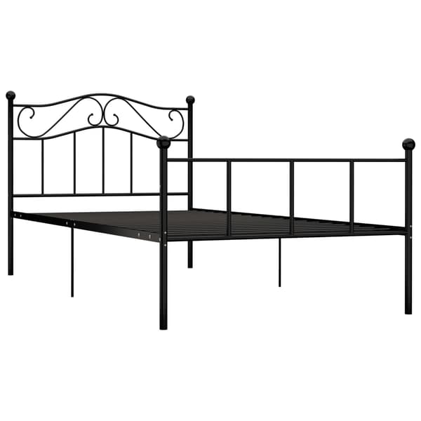 vidaXL sengestel sort metal 90 x 200 cm