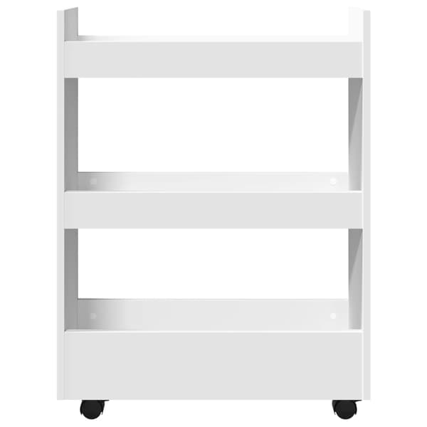 vidaXL smal sidevogn, 3 etager, hvid
