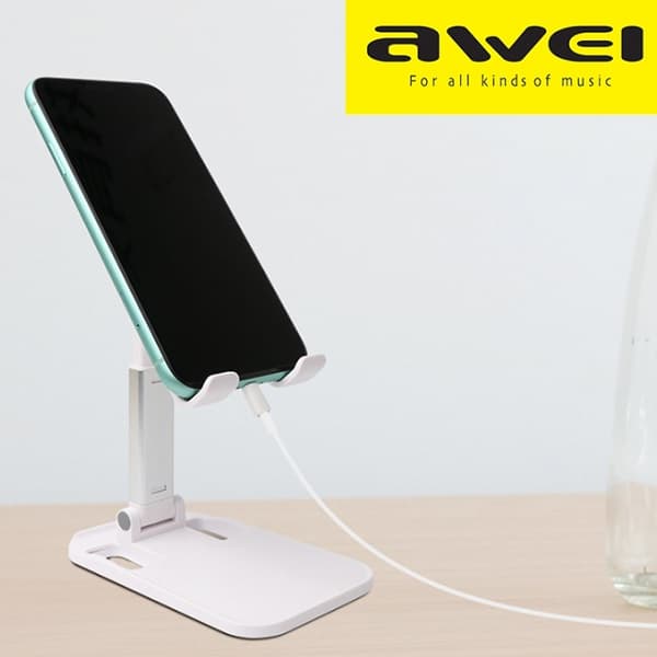 AWEI X11 skrivebordsholder hvid
