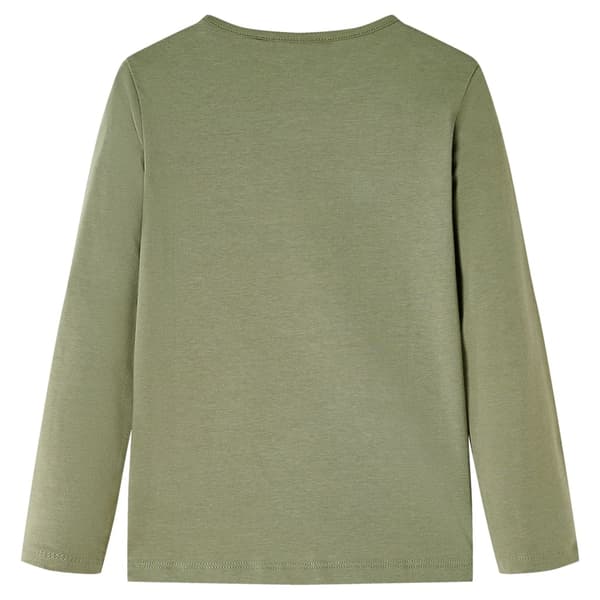 Barn långärmad t-shirt, khaki, 104