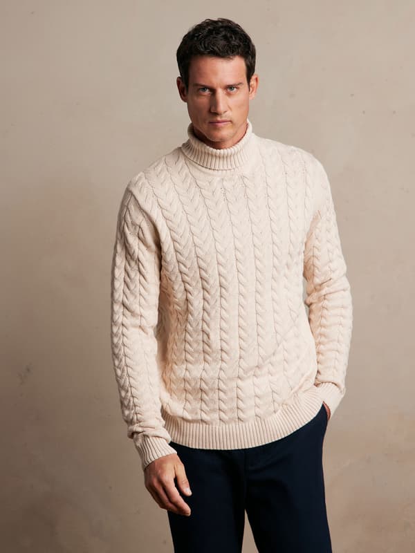 BEIGE GLENDALE TURTLENECK XXL