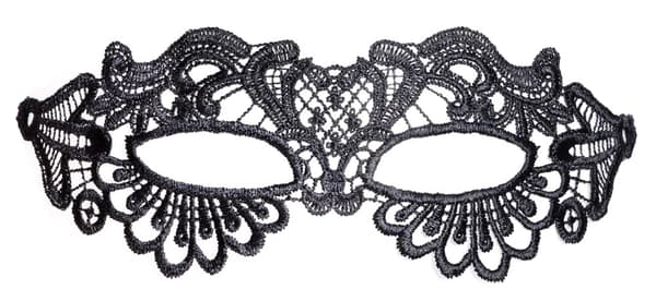 Cottelli ACCESSOIRES - Elegant pandebånd med broderi og snørehuller, sort