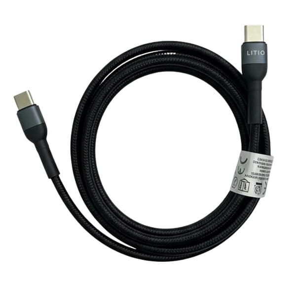 USB C-USB C-kabel 150 cm sort