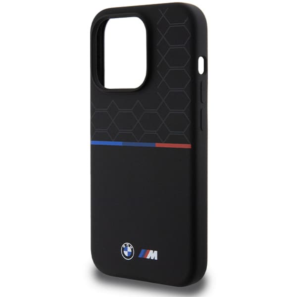 BMW M Silikone Mønster MagSafe-cover til iPhone 15 Pro, Sort