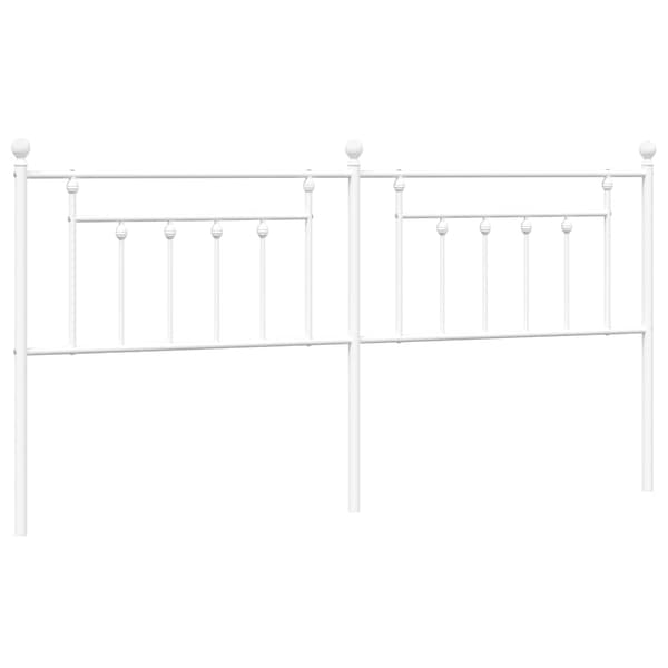 vidaXL metalsengegavl hvid 193 cm