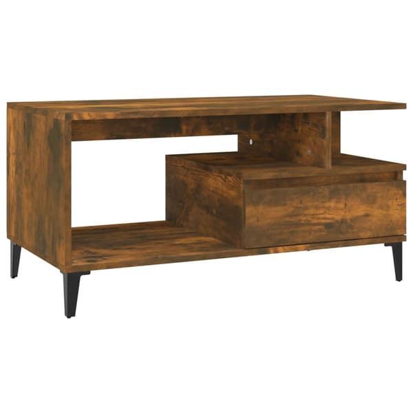 vidaXL sofabord røget eg 90x49x45 cm