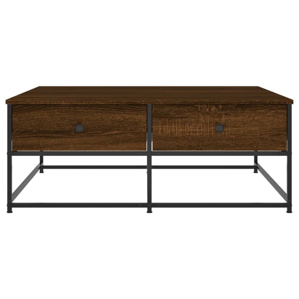 vidaXL sofabord brunt egetræ 100x99x40 cm