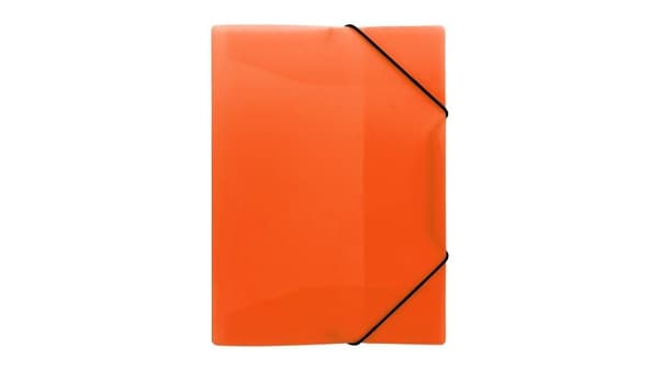 Mapp med gummiband A4 PP neonorange