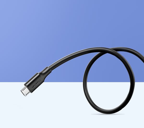 USB-kabel - mikro-USB 2A 2m svart