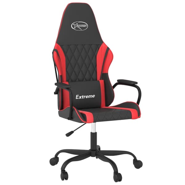 vidaXL gamingstol, sort og rød, kunstlæder