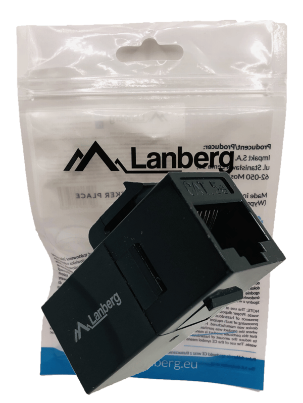 RJ45 Keystone-forbindelsesmodul – Sort Cat.5e RJ45-netværksstik