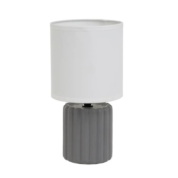 Golvlampa på keramisk bas, grå, 24 cm
