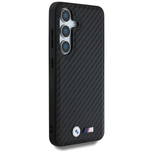 BMW Læder Carbon MagSafe-etui til Galaxy S25, Sort