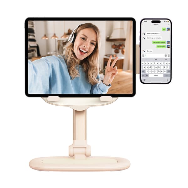 Seashell Series justerbar tablet- og telefonholder, lyserød