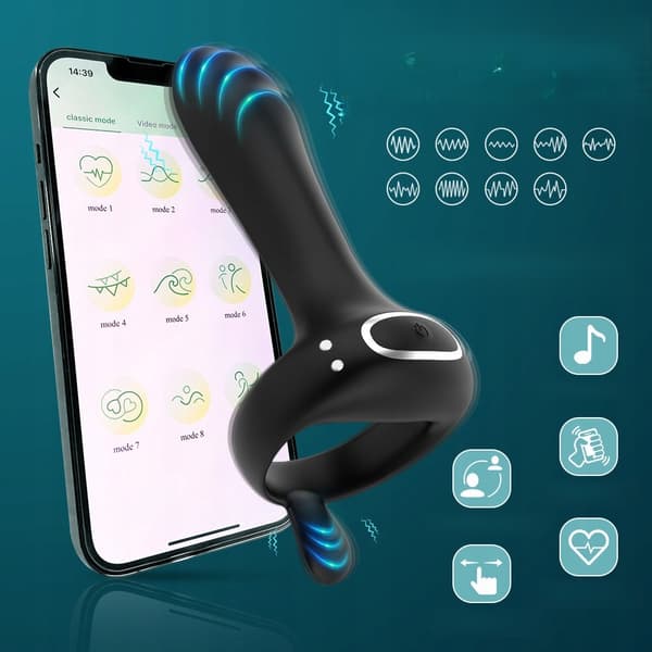 Parvibrator vibrerande ring G-punktsstimulering vattentät
