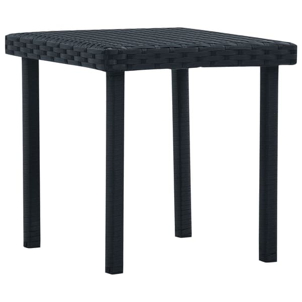 vidaXL havebord sort 40 x 40 x 40 cm polyrattan