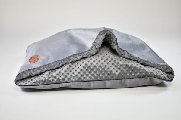 Mink NEL silver sammet + grafit minky 100cm x 80cm