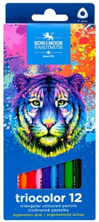 Triocolor Tiger -värikynät, 12 väriä