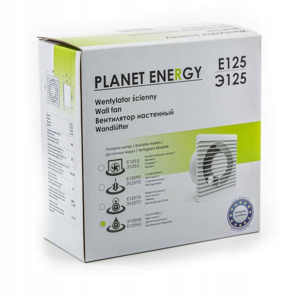 Planet 125 PS badeværelsesventilatorledning med afbryder