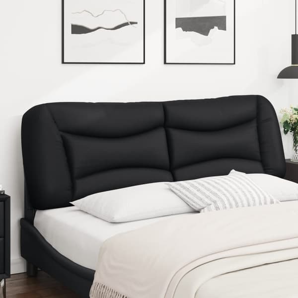 vidaXL hovedgærdehynde, sort, 160 cm, kunstlæder