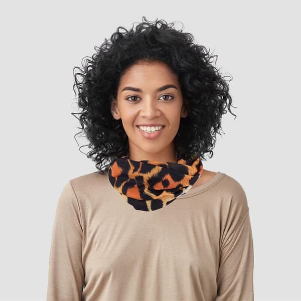 PKBAND21 Stor Leopardprickig Snood Halsduk