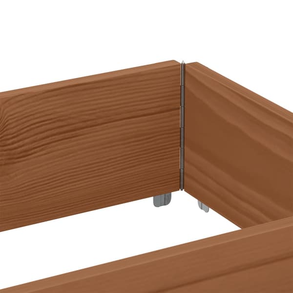 vidaXL Pallkragar, 3 st, bruna, 150x50 cm, furu