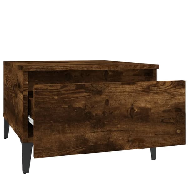 vidaXL sidebord røget eg 50x46x35 cm