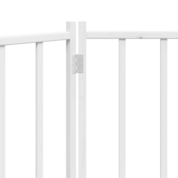 vidaXL Hopfällbar hundgrind 2 paneler vit 160 cm trä