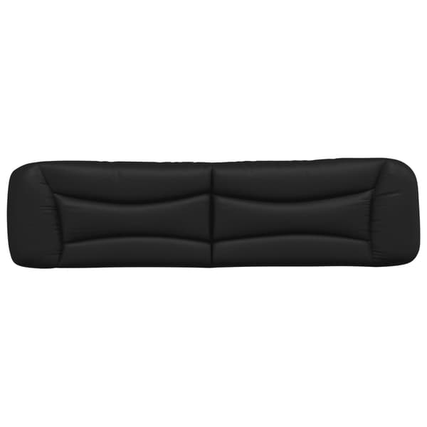 vidaXL hovedgærdehynde, sort, 200 cm, kunstlæder
