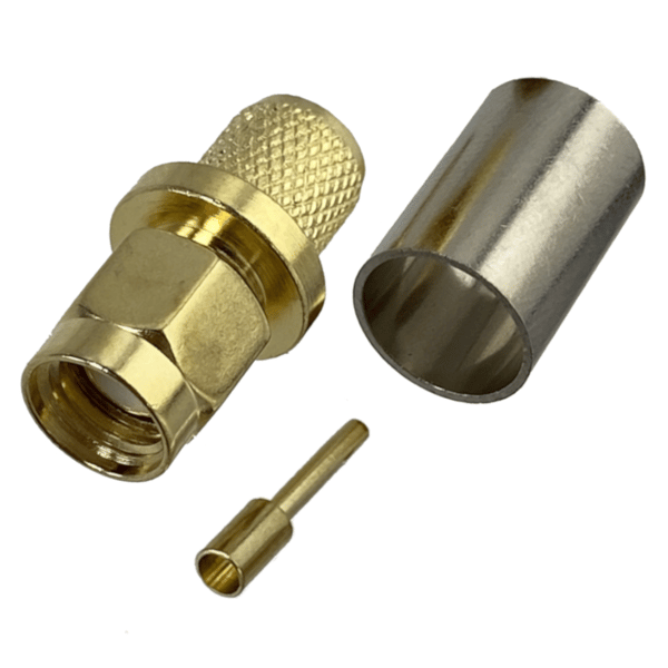 SMA RP-stik til LMR300-kabel, krympet