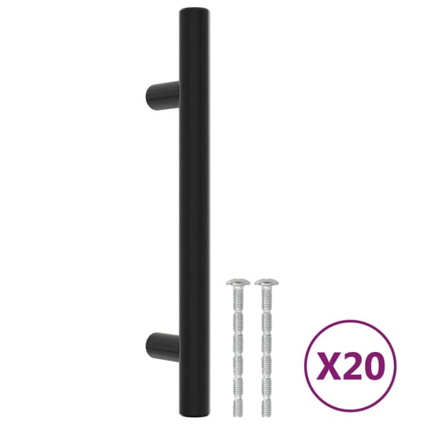 vidaXL skabsgreb 20 stk. sort 96 mm rustfrit stål
