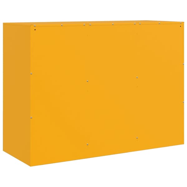 vidaXL Sidoskåp senapsgrå 99x39x73 cm stål