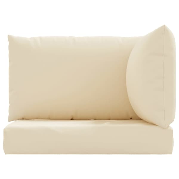 vidaXL Pallsoffkuddar, 3 st, Beige, Tyg