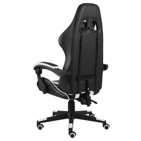 vidaXL gamingstol, sort og hvid, kunstlæder