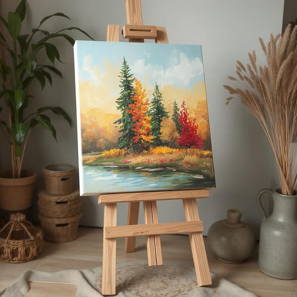 Målningsstöd 70X110 cm Vit Duk