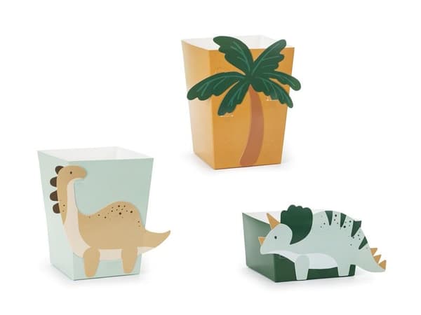 Dinosaur snackæsker 6 stk.